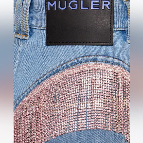 MUGLER
LVR Exclusive fringed denim shorts - Picture 4 of 7